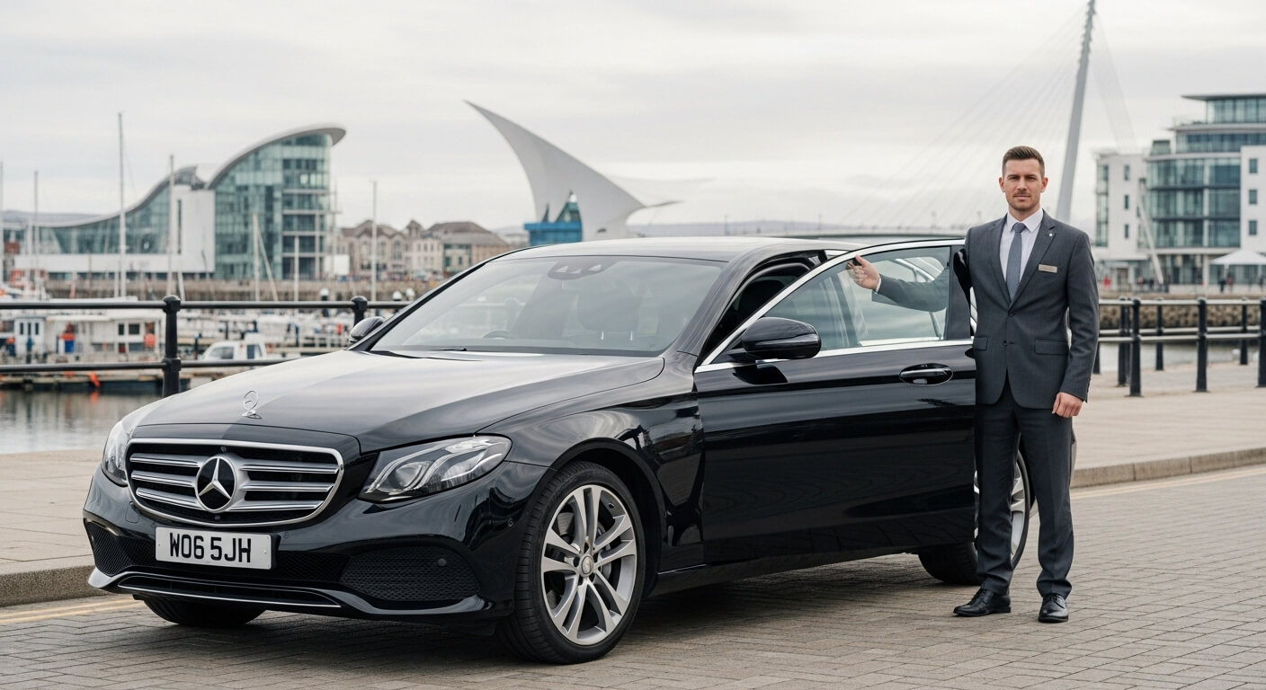 Professional Cardiff to Swansea transfer service with luxury Mercedes vehicles